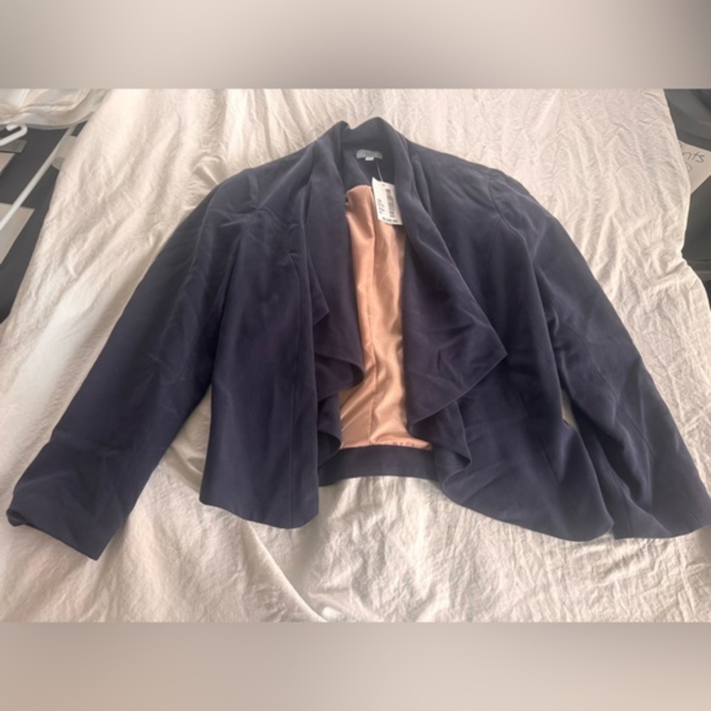South Moon Under Abbeline Navy Blue Blazer with Peach Lining XS NWT Tercel